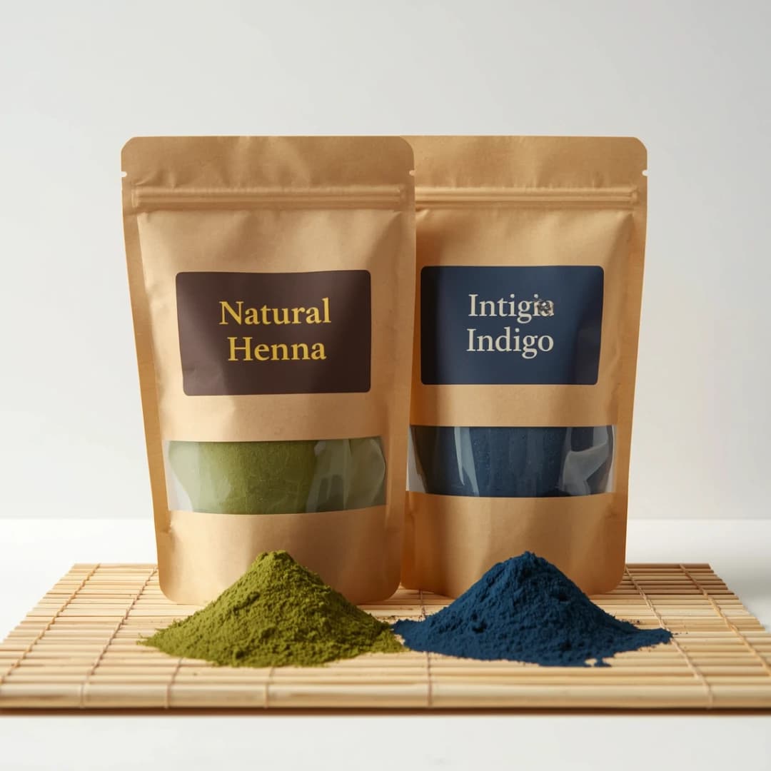 Natural Henna & Indigo Powder Set